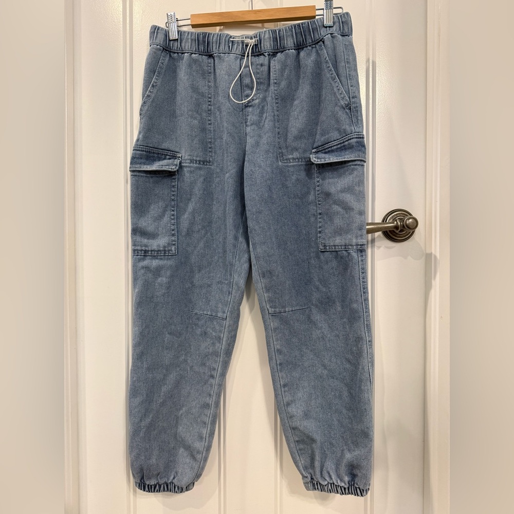 Casual Denim Cargo Joggers size M